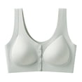 thumbnail image 2 of HBGVBA Womens Plus Size Wireless Bras Front Closure Wide Strap Fixed Cup Seamless Comfortable Bralette, 2 of 3