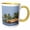 Yellow/White, variant on 3drose, Houseboat on the Backwaters of Kerala - As10 Ksu0479 - Keren Su, 11oz Magic Transforming Mug