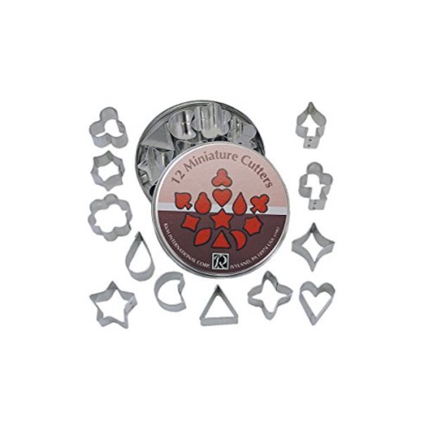 R&M International 1982 Miniature Cookie Cutters, Assorted Shapes, 12