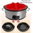 thumbnail image 3 of 2Pcs Slow Cooker Divider Liner, Silicone Cook Pot for Home Restaurant Protects Bottom Extends Lifespan Cook 2 Dishes in 1 Pot, 3 of 7