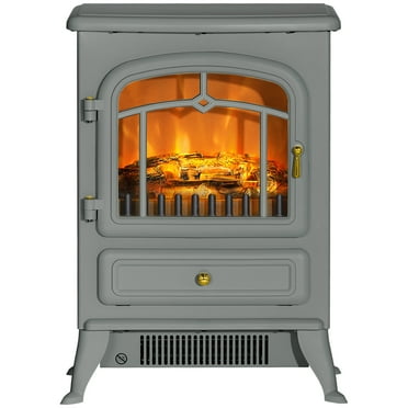 Overheating Protection Electric Fireplace Stove Heater 3D Flame Save Energy Smokeless Electric Fire Pit Cooled Down Naturall Freestanding Fire Table
