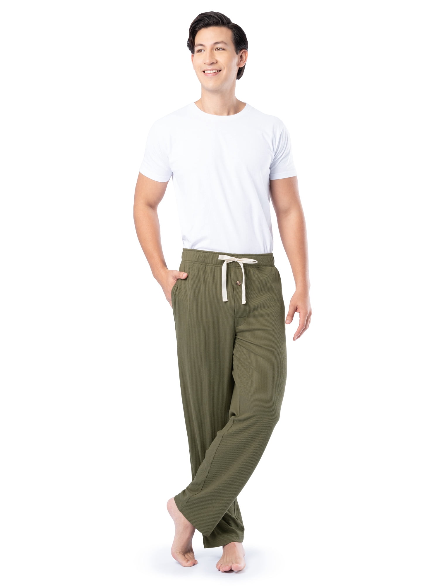 Fruit of the Loom Men's Rib Knit Sleep Pant, Sizes S-5XL