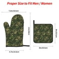 thumbnail image 2 of Honeii Green Camouflage Skull Pattern Oven Mitts and Pot Holders, Silicone Oven Gloves,500 F Heat Resistant Oven Mitts Sets, 4PCS, 2 of 6