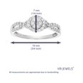 thumbnail image 4 of Vir Jewels 2/5 CTTW Lab Grown Diamond Engagement Ring in Sterling Silver Prong Size 7, 4 of 7