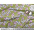 thumbnail image 2 of Soimoi Poly Georgette Fabric Leaves & Buttercup Floral Fabric Prints By Yard 52 Inch Wide, 2 of 3