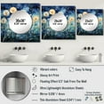 thumbnail image 4 of Designart "Blue Dandelion landscape Pointillism Dot II" Landscapes Square Mirror Wall Decor Traditional - Large White Square Bathroom Mirror - Square Printed Wall Mirror Art, 4 of 5