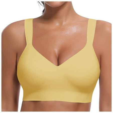 

Knosfe Women s Lightly Wireless Bra Support Sports Bras Comfort Yoga Workout Bralette for Women M