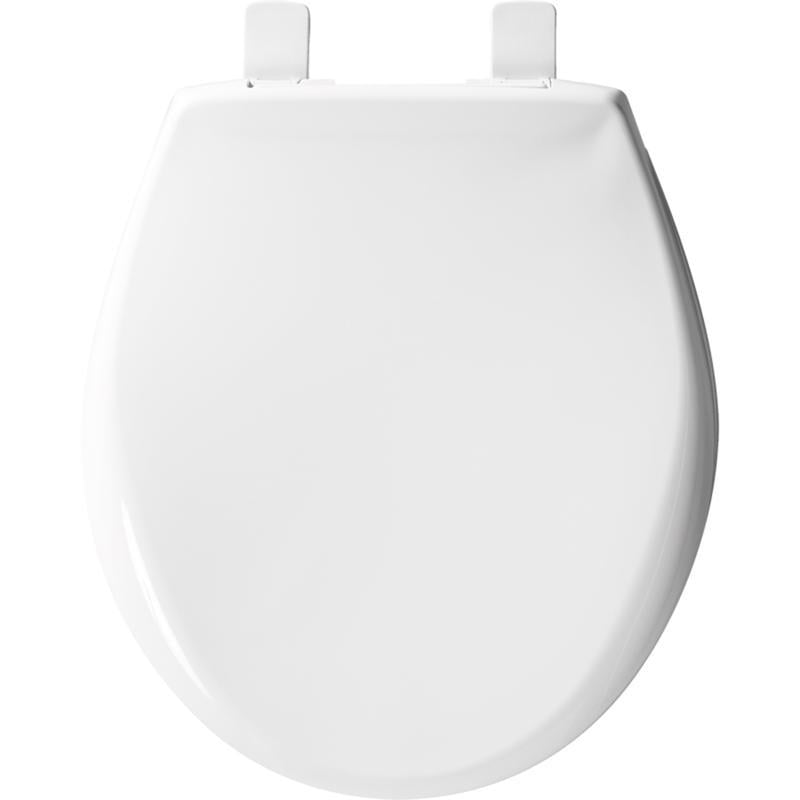 Mayfair Slow Close Round White Plastic Toilet Seat