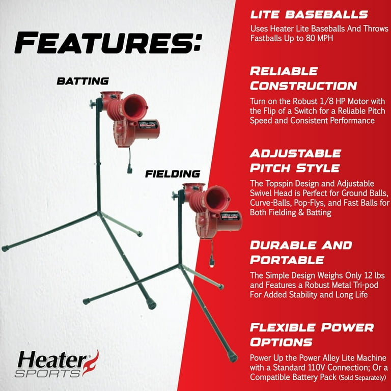 Heater Sports Power Alley Lite BB Machine - Electric