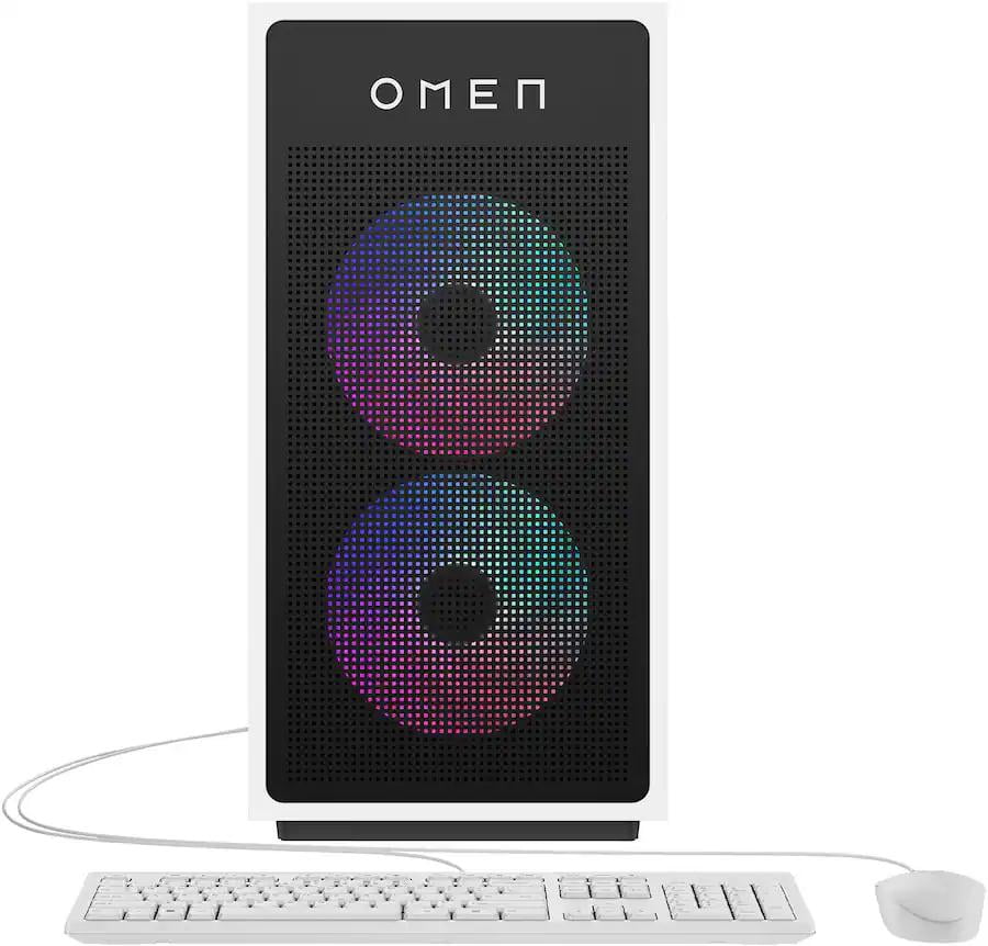 HP OMEN - 35L Gaming Desktop - AMD Ryzen 7 8700F 2024 - 16GB DDR5 Memory - NVIDIA GeForce RTX 5060 Ti 16GB GDDR7 - 1TB SSD - Panda Metal
