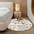 thumbnail image 3 of Tropical Plants Round Rug 7ft Washable Circle Rugs Non Slip Summer Palm Trees Camel Animals Boho Large Area Rug Indoor Floor Carpet for Bedroom Kitchen Living Room Home Office Dining Room Nursery, 3 of 8