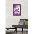 thumbnail image 2 of James Booker - Kitty Cat Riding On Space Galaxy Unicorn Wall Poster, 14.725" x 22.375" Framed, 2 of 6