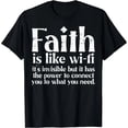 thumbnail image 1 of Playera de Mujer: La Fe es como el WiFi, Dios, Jesús - Cristiana - Negra - X-Large, 1 of 7
