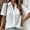 White, variant on Sakmal White Womens Tops  Under $5 Short Sleeve Collared Solid Button-Up Shirts Ladies Shirts $5