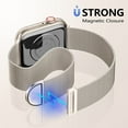 thumbnail image 2 of Stainless Steel Loop for Apple Watch Bands 38mm 40mm 41mm 42mm 44mm 45mm 46mm 49mm, Magnetic Clasp Replacement iWatch Bands for Series Ultra SE 10 9 8 7 6 5 4 3 2 1,Women & Men Watch Strap for Apple, 2 of 11
