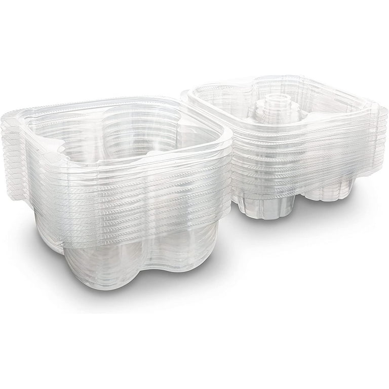 MT Products Single Plastic Cupcake Containers/Cupcake Holder - Pack of 15