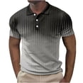 thumbnail image 4 of Birdeem T-Shirt Décontracté Imprimé à Manches Courtes Col Rabattu Boutons Fendu sur le Côté pour Hommes, 4 of 9