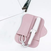 Silicone Curling Iron Heatproof Cover | High Temperature Insulation Mat | Travel Storage Bag for Hot Hair Tools | Pink Gray Green Blue | 11.22x9.84 Inches