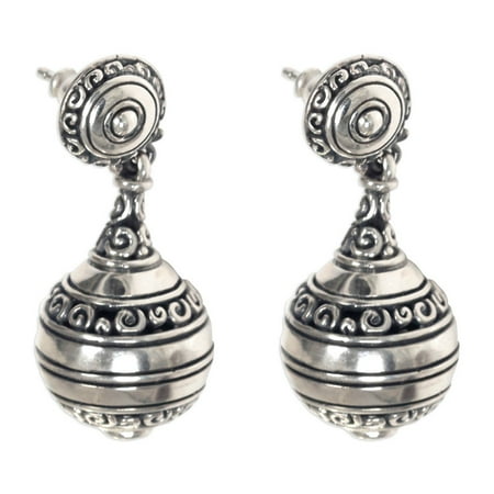 NOVICA Sterling silver dangle earrings, 'Kendi'