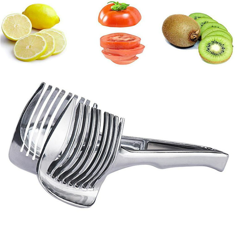 JAYVAR Onion Holder for Slicing, Lemon Slicer Onion Cutter for Slicing,  Vegetable Cutter for Potato and Tomato, Avocados, Eggs, Food Slicer  Assistant