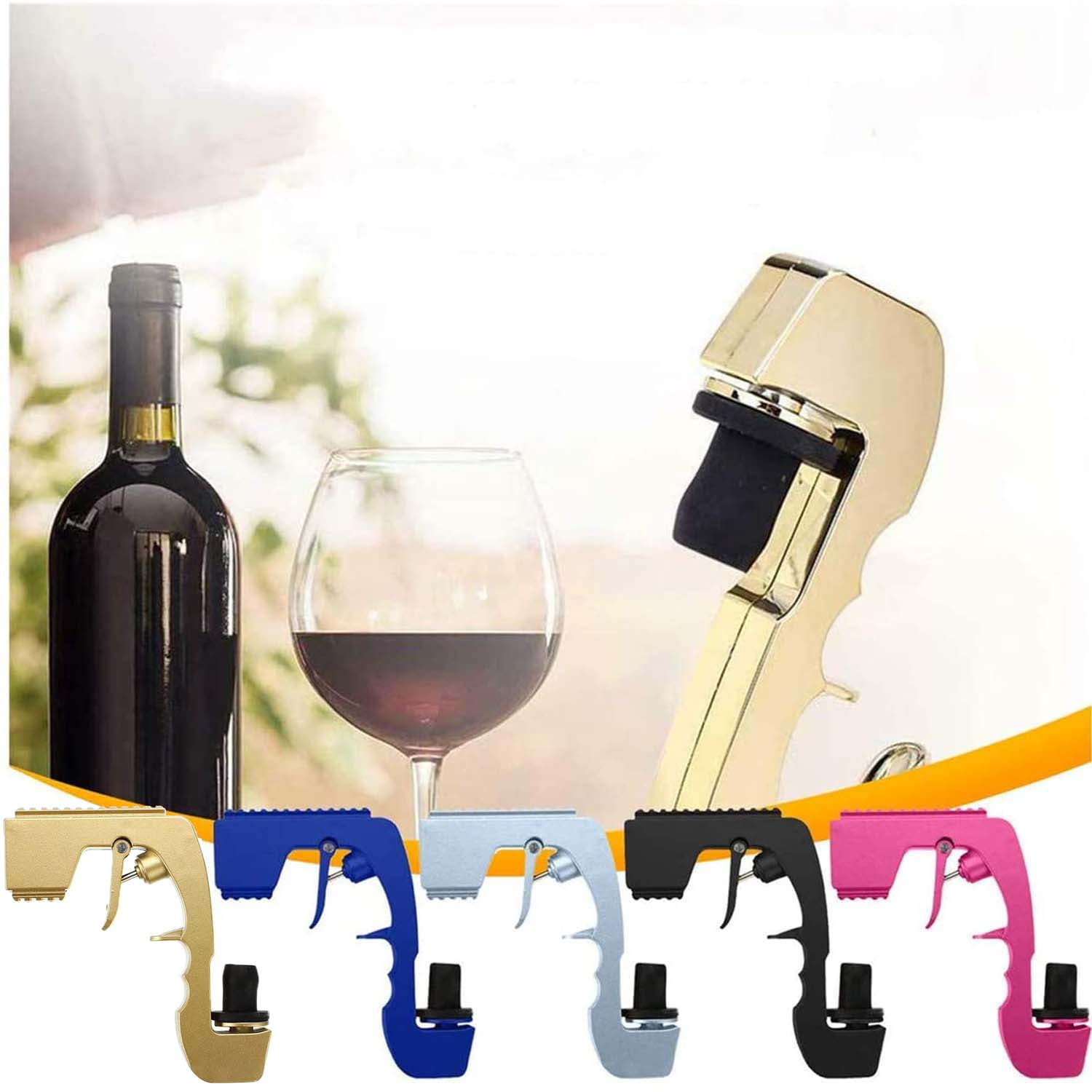 Personalised Wine Stopper Pourer Bottle Plug Cocktail Champagne Sealer Tool 
