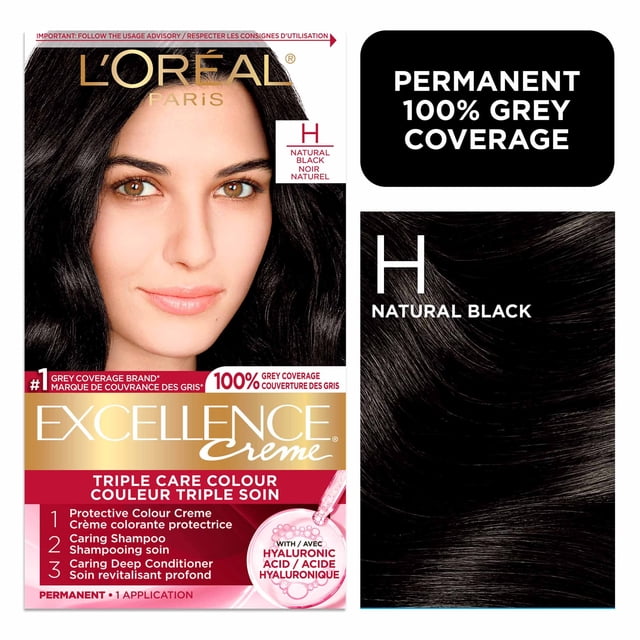 L'Oréal Paris Excellence Crème Hair Dye, Permanent Hair Color with Hyaluronic Acid