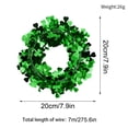 thumbnail image 6 of TUWAFE St. Patrick'S Day Shamrock Tinsel Wreaths,8 Inch Green Clover Front Door Hanging Ornament Tinsel Wire Foil Wreaths Gift Garland for Window Display Tree Holiday Party Decor, 6 of 8