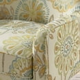 thumbnail image 4 of Floral Print Accent Chairs Indoor Furniture，Tufted Wingback Chair Reading Arm Bedroom Furniture Chairs （Beige Yellow), 4 of 10