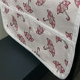 thumbnail image 3 of Umbrella Microwave Oven Cover, Cartoon Drawn Kitten Printed Pinkish Rain Accessories Illustration, Water Resistant Organizer with Pockets for Kitchen, 36" x 12", Champagne Pink, by Ambesonne, 3 of 4