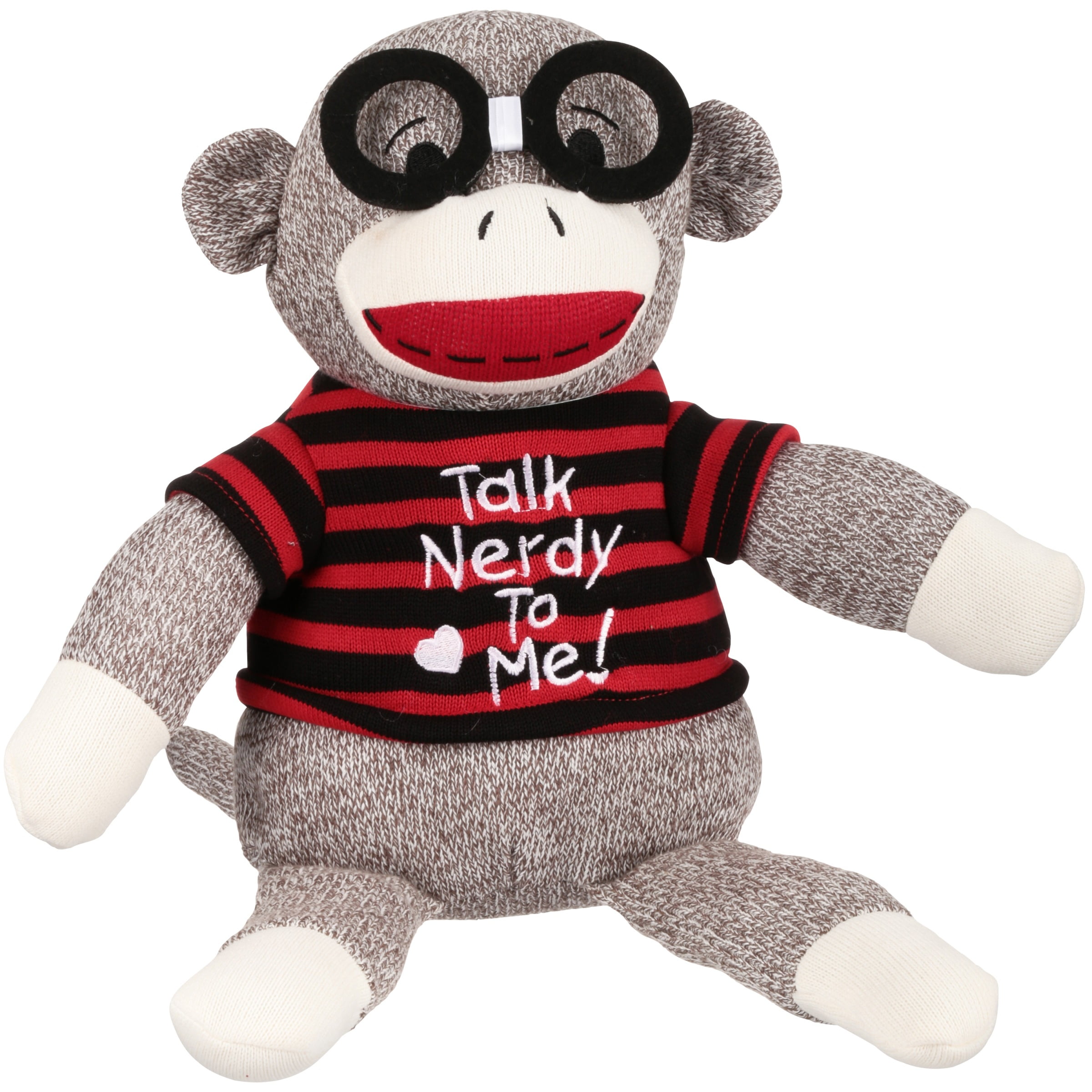 Nerdy Sock Monkey Stuffed Animal - Walmart.com
