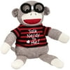 Nerdy Sock Monkey Stuffed Animal