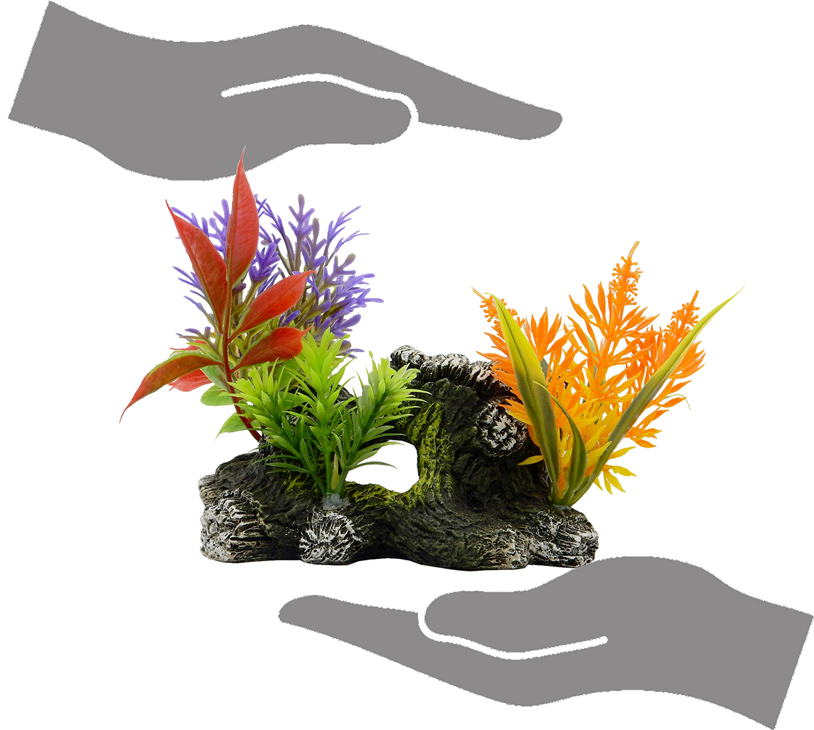 Aqua Culture Medium Wood-Look Aquarium Ornament, Multicolor