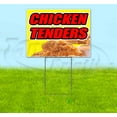 thumbnail image 1 of Chicken Tenders Yellow Background (18" x 24") Yard Sign, Includes Metal Step Stake, 1 of 6