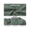 thumbnail image 2 of JWD Mens Long Sleeve Henley Shirt Casual Button Neck T Shirt with Chest Pocket Green L, 2 of 7