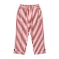 thumbnail image 5 of SHTXOZHI Womens Striped Capri Pants Linen Elastic Waist Straight Leg Capris Casual Travel Trousers with Pockets, 5 of 8
