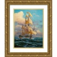 thumbnail image 1 of Sviridov, Sergei 25x32 Gold Ornate Wood Framed with Double Matting Museum Art Print Titled - Sailing Boat I, 1 of 4
