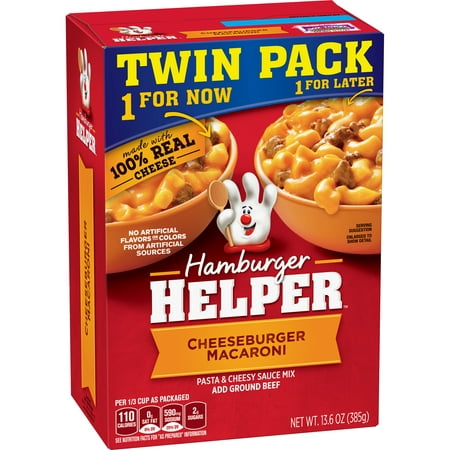 (3 Pack) Hamburger Helper Pasta & Cheesy Sauce Mix Cheeseburger Mac 13.6