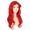 thumbnail image 2 of Onedor HairWiz Girl's Long Curly Red Synthetic Wavy Hair Mermaid Cosplay Wigs (Style 2) …, 2 of 7