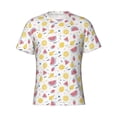 thumbnail image 4 of Vsdgher Watermelon And Lemon Print Men's Dry Fit Mesh Athletic Shirts Moisture Wicking Tennis T-Shirt Tops, 4 of 9