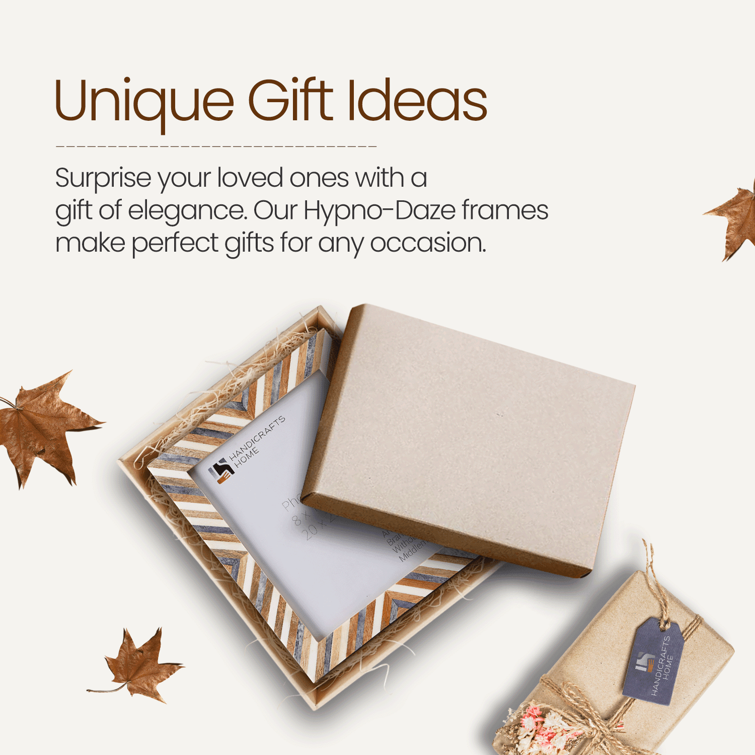 Handicrafts Home Decorative Picture Frames - Modern Trendy Wooden Photo Frame for Table Top and Wall - Daze, 8x10 inches