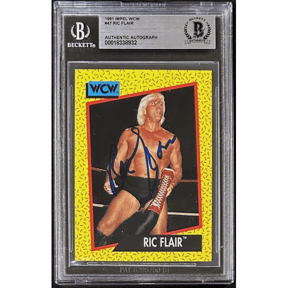 Ric Flair Signed 1991 Impel WCW Card #47 Beckett 18338932