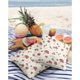 thumbnail image 4 of Outdoor Throw Pillow Cover Farm Watercolor Red Yellow Floral Waterproof Cushion Covers 2 Pack Rustic Blossom Flowers Art Pillow Cases Home Decoration for Patio Garden Couch Sofa, 4 of 7