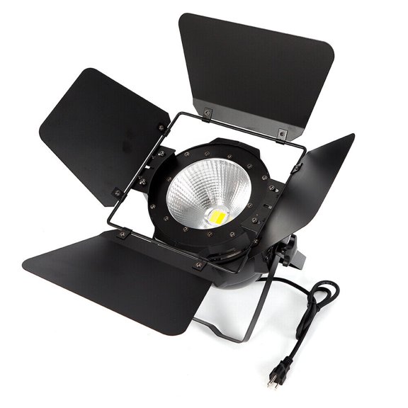COB LED Spotlights Warm & Cold White Par Light Stage Light 200W with Barn Doors