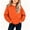 Orange, variant on Vmberlty Toddler Girl Sweatshirts Fashion Solid Color Long Sleeve Hoodies Casual Pullover Drawstring Design Thin Lightweight Autumn Daily Girls Tops