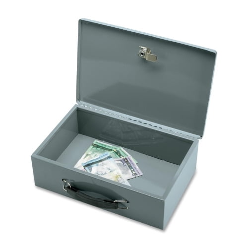 Sparco All-Steel Insulated Cash Box Steel - Gray - 3.8' Height x 12.8' Width x 8.3' Depth