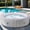 Gray Wood, variant on 82'' Inflatable Hot Tub, Portable Hot Tub for Home Spa, Outdoor Round Hot Tub W/130pcs Jets, 6 Person Inflatable Pool with Heating, 4 Filters, 2 Cup Holders