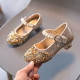 thumbnail image 4 of Girls Dress Shoes Princess High Heel Glitter Dance Shoes Wedding Party Sandals for Toddler Little Girl with Crystal, 4 of 7