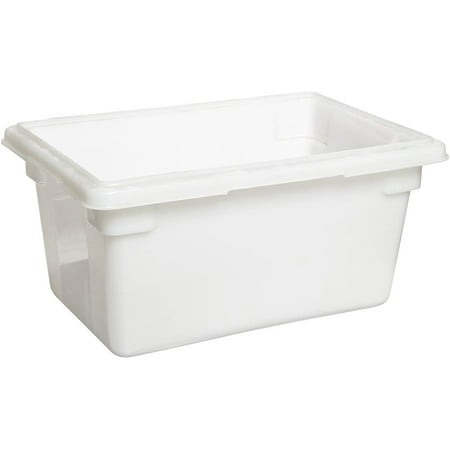 Rubbermaid White Plastic Box, 5 Gallon, 18 x 12 x 9, Lot of 6