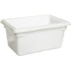 Rubbermaid White Plastic Box, 5 Gallon, 18 x 12 x 9, Lot of 6