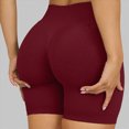 thumbnail image 2 of KPOPLK Women's 3"/5" High Waisted Biker Shorts - Spandex Yoga, Workout, Cycling, Volleyball, Dance Athletic Booty Shorts,Wine,Size M, 2 of 7